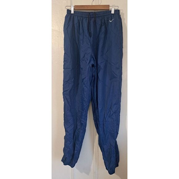 Retro Nike Pants Mens XL Tall Windbreaker cobalt Blue Track Track Pants Long